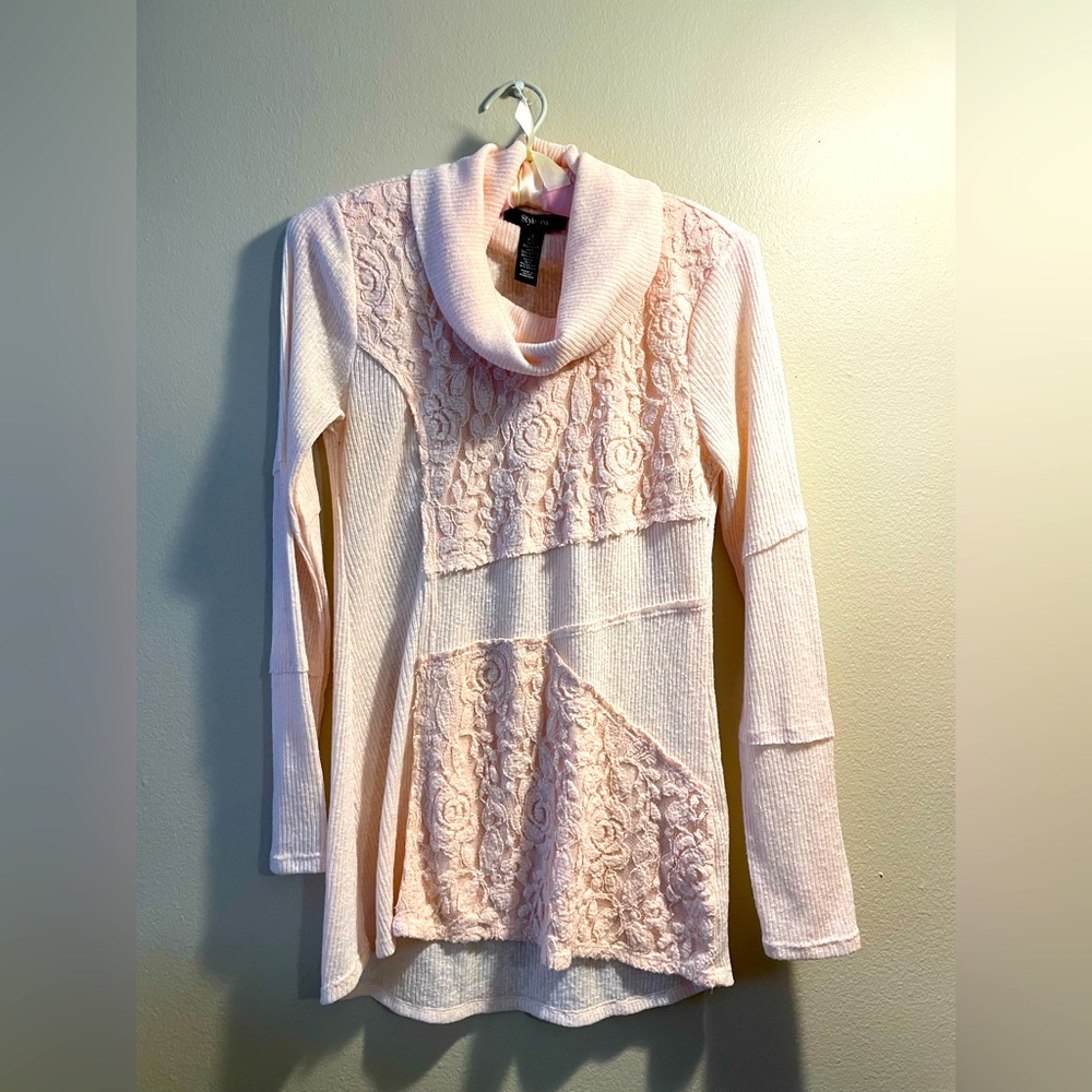 Women’s cowl neck, Light weight sweater.